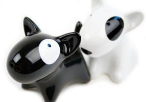Bull Terrier Cruet Set