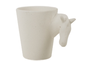 The Zebra is such a distinctive looking beast with its stunning black and white stripes. They are closely related to the horse, but unlike his cousin likes to wear his mane in a fetching Mohican! Strikingly beautiful on our Blue Witch ceramic.