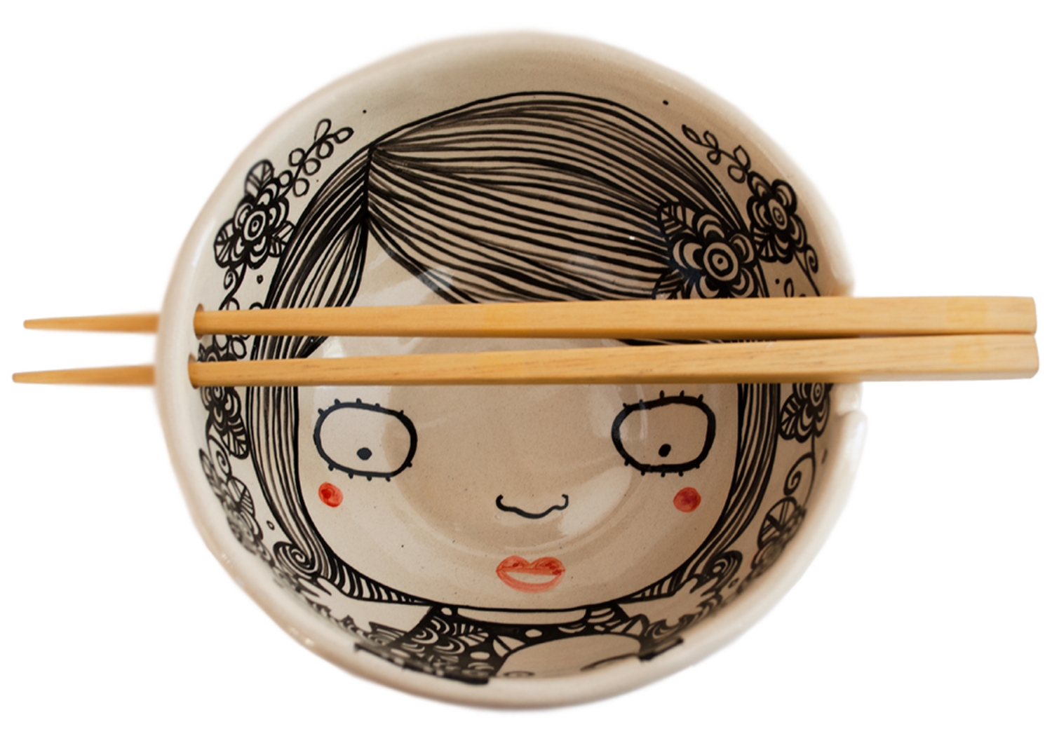 Quirky, imaginative and incisive. The Blue Witch Shojo collection is sensationally hand illustrated by a prolific artist inspired by Japanese anime.  Confident and witty with free form flawless brush strokes in striking monochrome. Each piece is hand tooled to create a slightly eccentric asymmetrical shape.This charismatic Shojo ceramic Bowl is fab for daily use, dishwasher safe and microwave friendly to guarantee the colour will never fade. A perfect piece for adding a vivid aura on your table top.