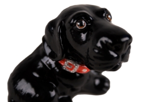 Kid’s best friend forever! If you are looking for the best dog breed for your family, bring home a Labrador Retriever. Devoted, obedient and amiable, the Lab is not only good with children also with other dogs and other pets. This lovable dog is captured beautifully on our Blue Witch ceramic.