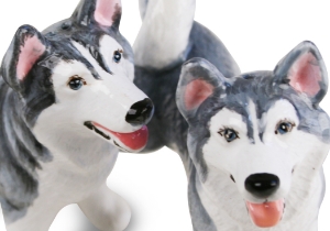 Siberian Husky Cruet Set